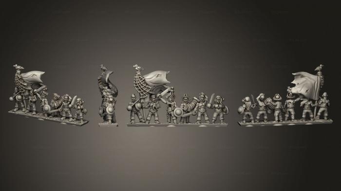 Military figurines (Undead Pirate Crew with Sword Command Strip, STKW_14110) 3D models for cnc