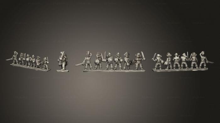 Military figurines (Undead Pirate Crew with Sword Strip 2, STKW_14112) 3D models for cnc