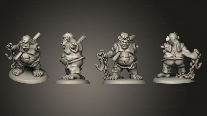 Military figurines (Undead Pirate Ogres Sea Ogre 3, STKW_14116) 3D models for cnc
