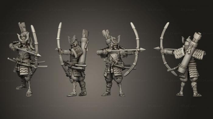 Military figurines (Undead Samurai Archer, STKW_14123) 3D models for cnc