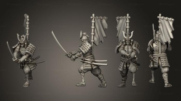Military figurines (Undead Samurai Attacking, STKW_14124) 3D models for cnc