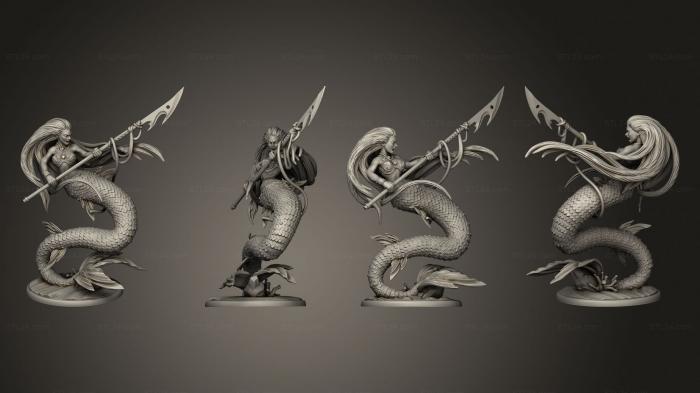 Military figurines (Underwater Mayhem Mermaid Harpoon v 3, STKW_14144) 3D models for cnc