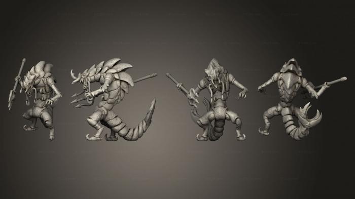 Military figurines (Underwater Mayhem Shrimp Folk Trident, STKW_14162) 3D models for cnc
