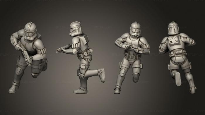 Military figurines (union trooper pose 1, STKW_14167) 3D models for cnc