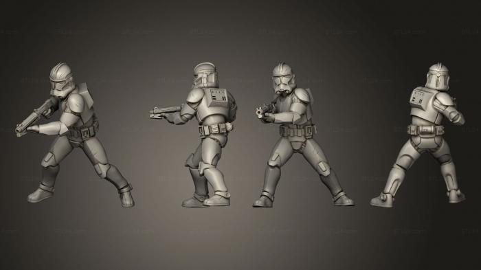 Military figurines (union trooper pose 3, STKW_14169) 3D models for cnc