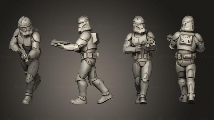Military figurines (union trooper pose 5, STKW_14171) 3D models for cnc