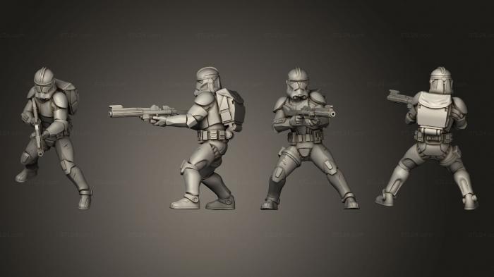 Military figurines (union trooper pose 6, STKW_14172) 3D models for cnc