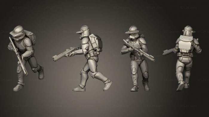 Military figurines (union trooper pose 7, STKW_14173) 3D models for cnc