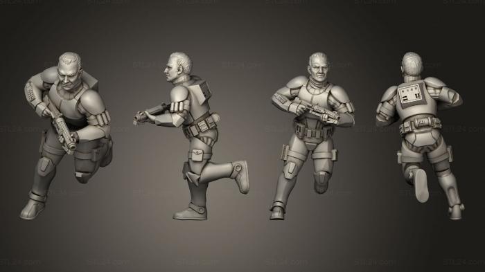 Military figurines (union trooper pose a 1, STKW_14174) 3D models for cnc