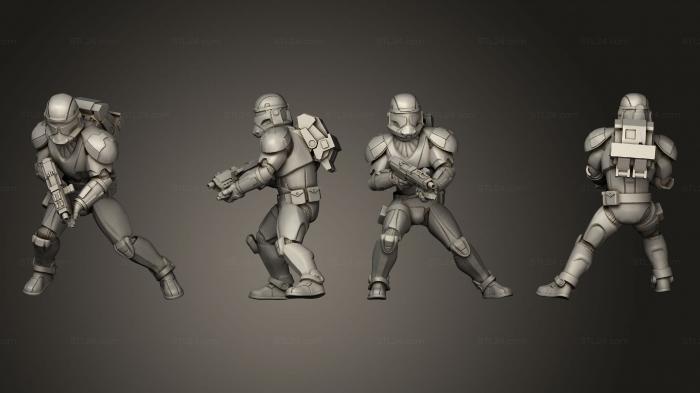Military figurines (Union vanguard Trooperspose 2, STKW_14177) 3D models for cnc