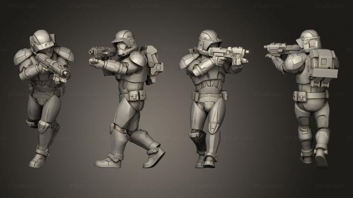 Military figurines (Union vanguard Trooperspose 3, STKW_14178) 3D models for cnc