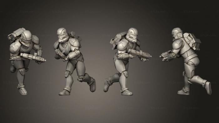 Military figurines (Union vanguard Trooperspose 4, STKW_14179) 3D models for cnc