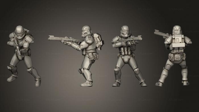 Military figurines (Union vanguard Trooperspose b 7, STKW_14186) 3D models for cnc