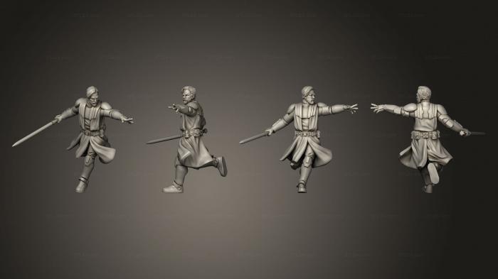 Military figurines (union war wizard benjopose 2, STKW_14190) 3D models for cnc