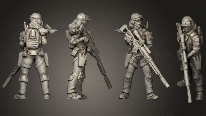 Military figurines (Lt Nelly Furora, STKW_1422) 3D models for cnc