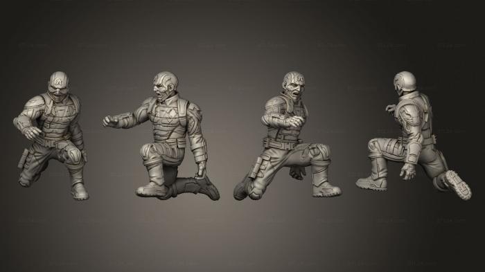 Military figurines (US Agent The Fallen pose 1, STKW_14227) 3D models for cnc
