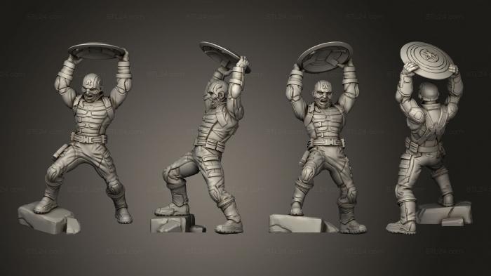 Military figurines (US Agent The Fallen pose 3, STKW_14229) 3D models for cnc