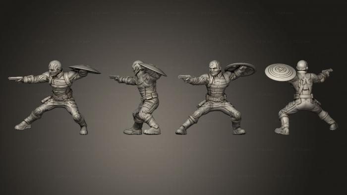 Military figurines (US Agent The Fallen pose 4, STKW_14230) 3D models for cnc