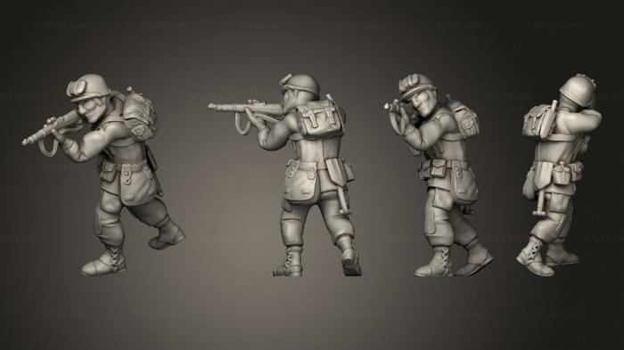 Military figurines (US paratrooper 1 Looted weapons, STKW_14232) 3D models for cnc
