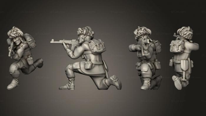 Military figurines (US paratrooper 3, STKW_14234) 3D models for cnc
