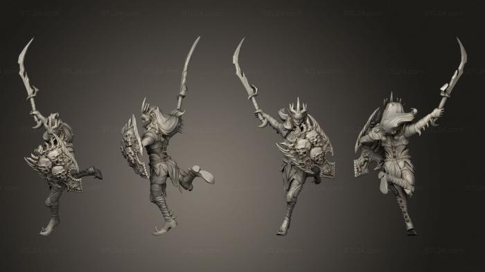 Military figurines (Vampires Blood Paladin Attacking, STKW_14300) 3D models for cnc