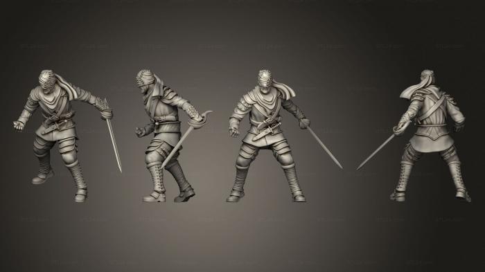 Military figurines (Vampires Vampire Assassin Angry, STKW_14306) 3D models for cnc