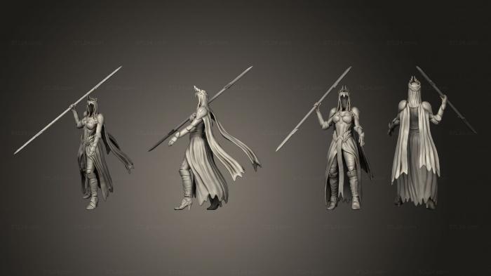 Military figurines (Vampires Wraith Female Spear v 1, STKW_14311) 3D models for cnc
