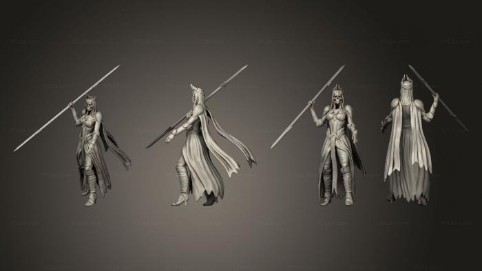 Military figurines (Vampires Wraith Female Spear v 2, STKW_14312) 3D models for cnc