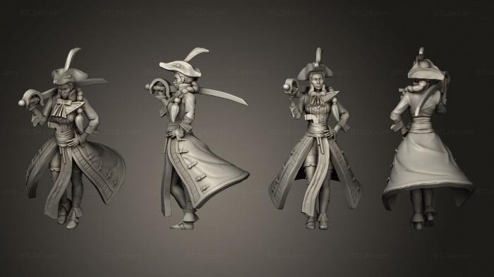 Military figurines (Veteran Captain Sword, STKW_14370) 3D models for cnc