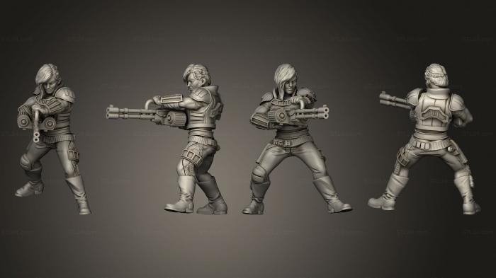 Military figurines (Veteran Mercenary Cara Dune, STKW_14372) 3D models for cnc