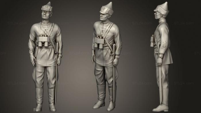 Military figurines (Man in military uniform 0116 1, STKW_1440) 3D models for cnc