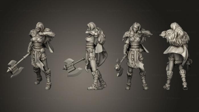 Military figurines (Viking Raider Female, STKW_14402) 3D models for cnc