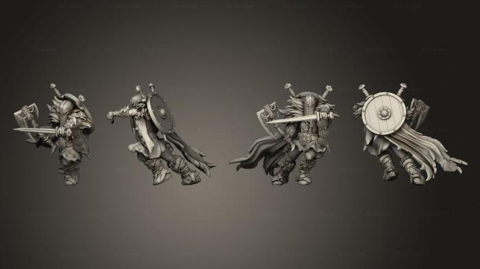 Статуэтки военные (Боги и Герои викингов Эйнхерий 1, STKW_14412) 3D модель для ЧПУ станка