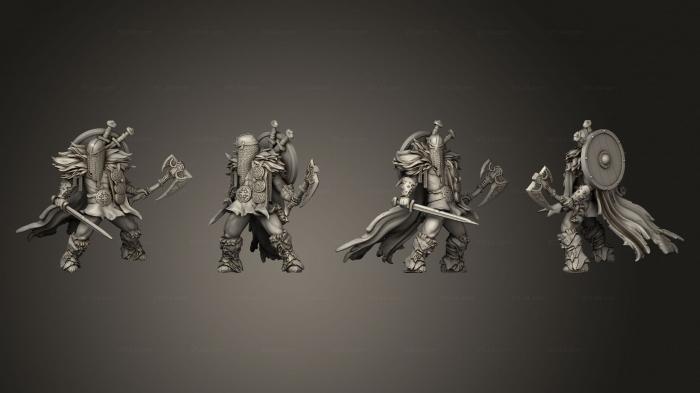 Статуэтки военные (Викинги - Боги и Герои Эйнхерий 2, STKW_14413) 3D модель для ЧПУ станка