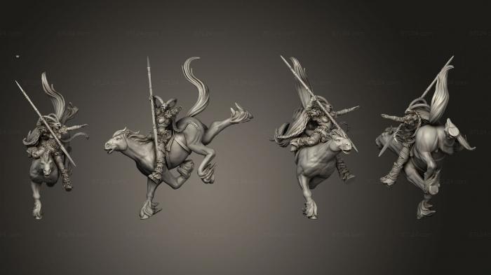 Military figurines (Vikings Gods and Heroes Mounted Valkyrie 1, STKW_14423) 3D models for cnc