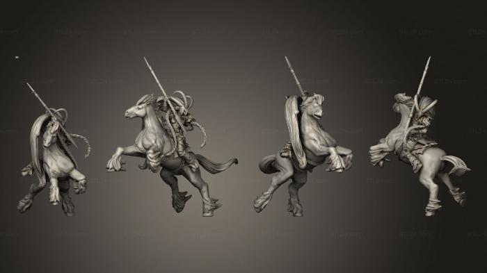 Статуэтки военные (Боги и Герои викингов Оседлали Валькирию 3, STKW_14425) 3D модель для ЧПУ станка