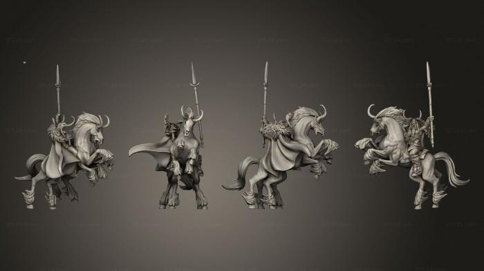 Статуэтки военные (Викинги Боги и герои Один на Слейпнире, STKW_14428) 3D модель для ЧПУ станка
