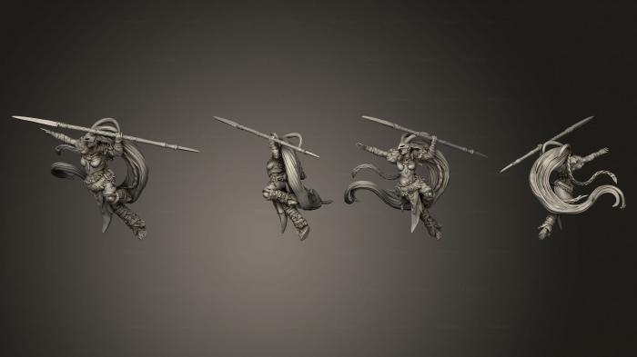 Статуэтки военные (Викинги, Боги и Герои, Валькирия 2, STKW_14433) 3D модель для ЧПУ станка