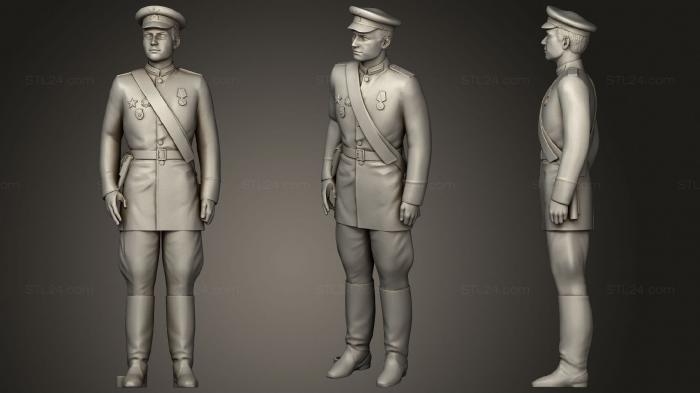 Military figurines (Man in military uniform 0116 8, STKW_1444) 3D models for cnc