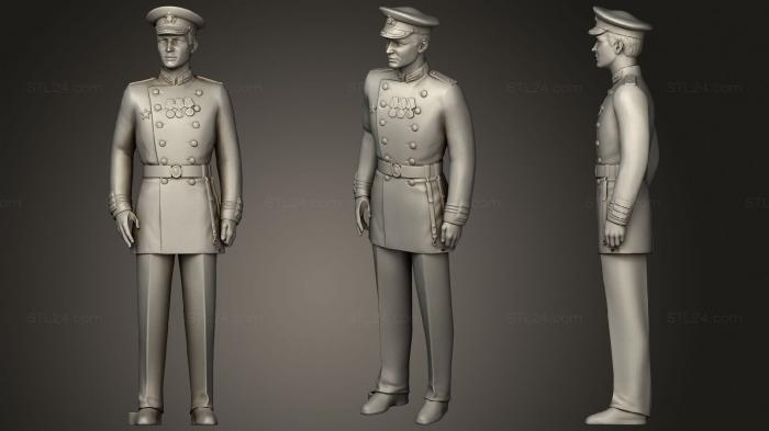 Military figurines (Man in military uniform 0116 9, STKW_1445) 3D models for cnc