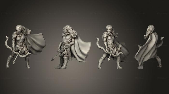 Military figurines (Villager Huntress, STKW_14450) 3D models for cnc