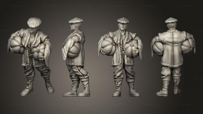 Military figurines (Villager Pumpkin Farmer, STKW_14452) 3D models for cnc