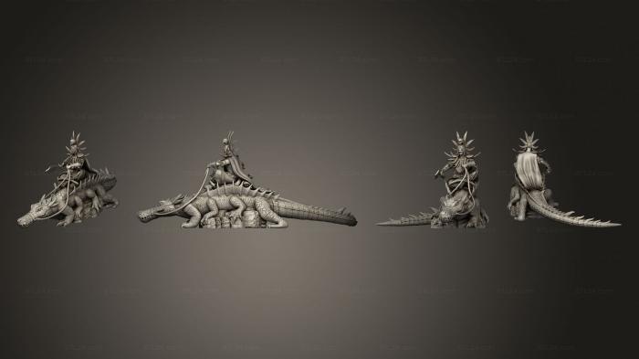 Статуэтки военные (Гора Крокодила Жреца Вуду Большая 01, STKW_14464) 3D модель для ЧПУ станка
