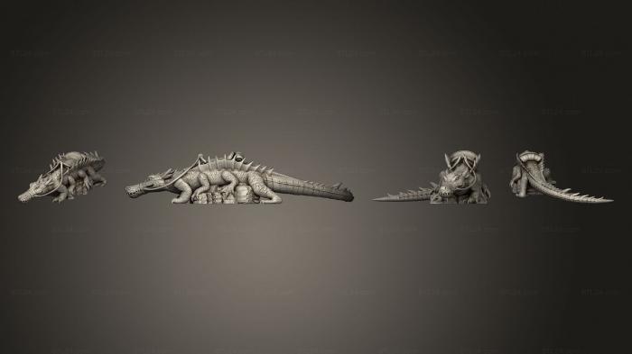 Military figurines (Vodoo Priest Crocodile Mount Large v 3, STKW_14465) 3D models for cnc