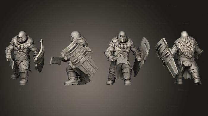Military figurines (Vultures Horde ogres redesign ogr v 2 axe hand 1 002, STKW_14533) 3D models for cnc