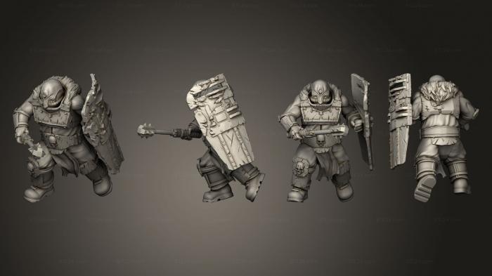 Military figurines (Vultures Horde ogres redesign ogr v 2 axe hand 1 003, STKW_14534) 3D models for cnc