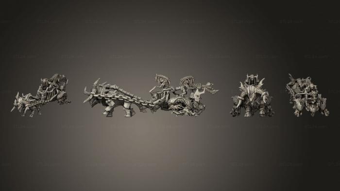 Military figurines (Vultures Horde the chariot of burnout, STKW_14535) 3D models for cnc