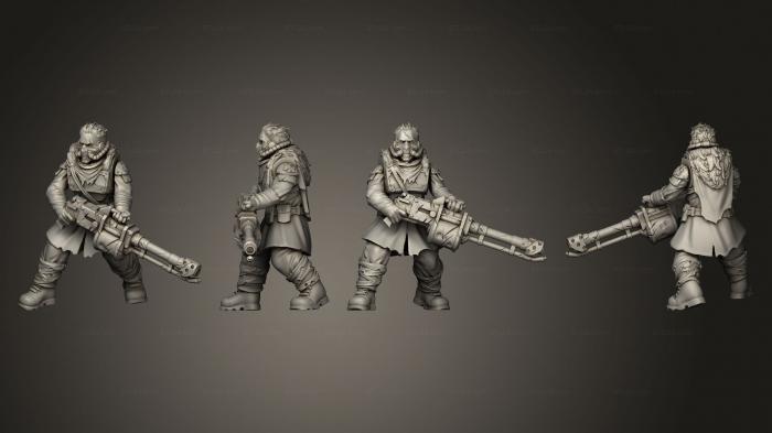 Статуэтки военные (Орда стервятников, стервятники, мясники, командир отряда топор 001, STKW_14537) 3D модель для ЧПУ станка