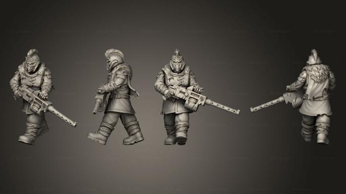 Military figurines (Vultures Horde vultures butchers squad commander axe 002, STKW_14538) 3D models for cnc