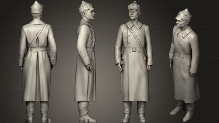 Статуэтки военные (Человек в униформе 0116 2, STKW_1454) 3D модель для ЧПУ станка